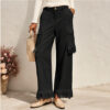 1c765592-6dbf-494c-84ec-bc9b75f791d1.jpg Suede Fleece Tassel Loose-Fit Slimming Workwear Wide-Leg Pants For Women