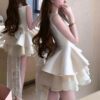 Women's Casual Versatile Layered Dress With A Large Bow Detail