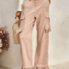 242701ac-6f97-4614-aa9b-a619ad85133c.jpg Suede Fleece Tassel Loose-Fit Slimming Workwear Wide-Leg Pants For Women