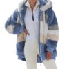Women's Fallwinter Loose-fitting Plush Multi-color Hooded Coat