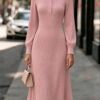 Womens Solid-color Casual Versatile Dress