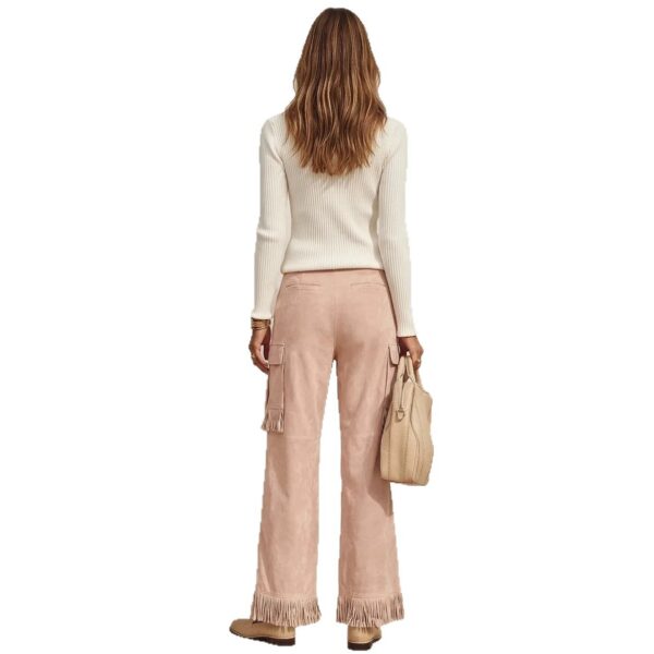 6cd14608-1da4-4024-9b6b-8065a1ffe24c.jpg Suede Fleece Tassel Loose-Fit Slimming Workwear Wide-Leg Pants For Women