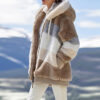 Women's Fallwinter Loose-fitting Plush Multi-color Hooded Coat