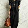Summer 2026 Women's New Round Neck Ruffled Casual Seaside Vacation Dress From Europe And America