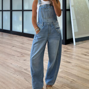 Fashionable And Versatile Solid-color Womens Jumpsuit