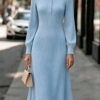 Womens Solid-color Casual Versatile Dress