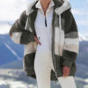 Women's Fallwinter Loose-fitting Plush Multi-color Hooded Coat