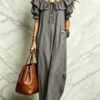 Summer 2026 Women's New Round Neck Ruffled Casual Seaside Vacation Dress From Europe And America