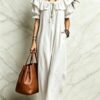 Summer 2026 Women's New Round Neck Ruffled Casual Seaside Vacation Dress From Europe And America